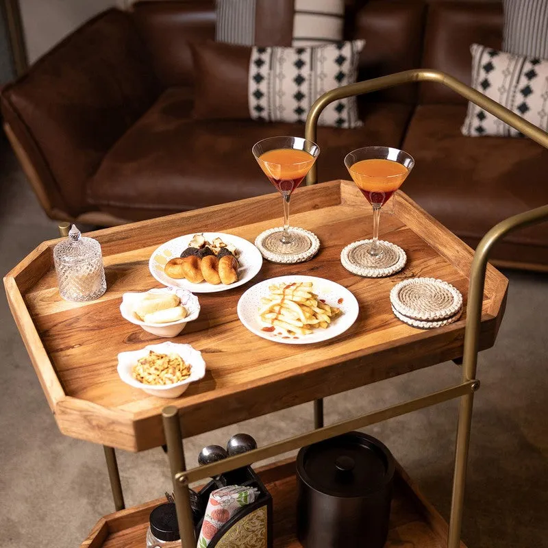 Rustic Trim (Wood,Iron) Cheese Platter - Three Piece Set media 5