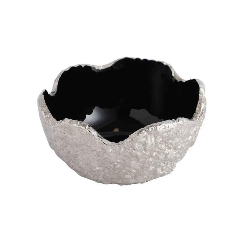 Elegant Trio (Silver) Snack Bowl with Tray - Four Piece Set media 5