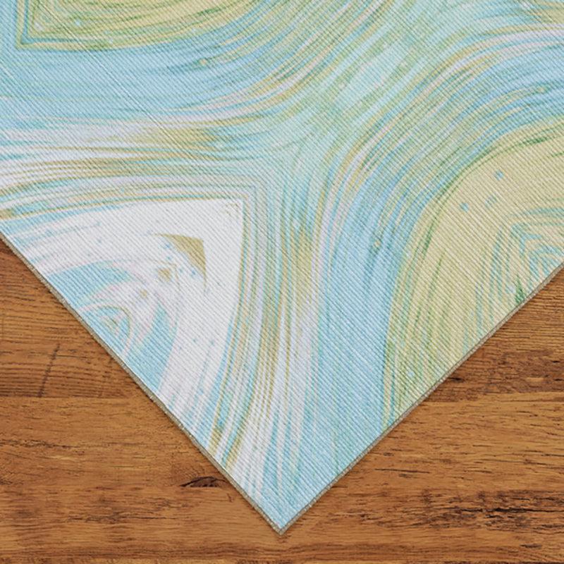 Durin Abstract Polyester Anti-Skid Carpet - Sky Blue media 6