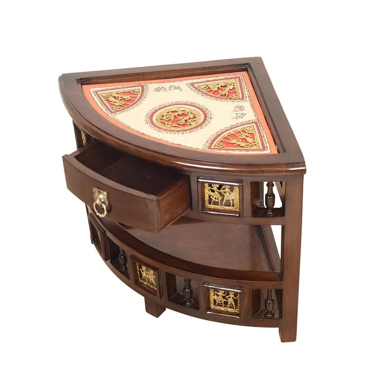 Quadro Teak Wood Side Table media 4
