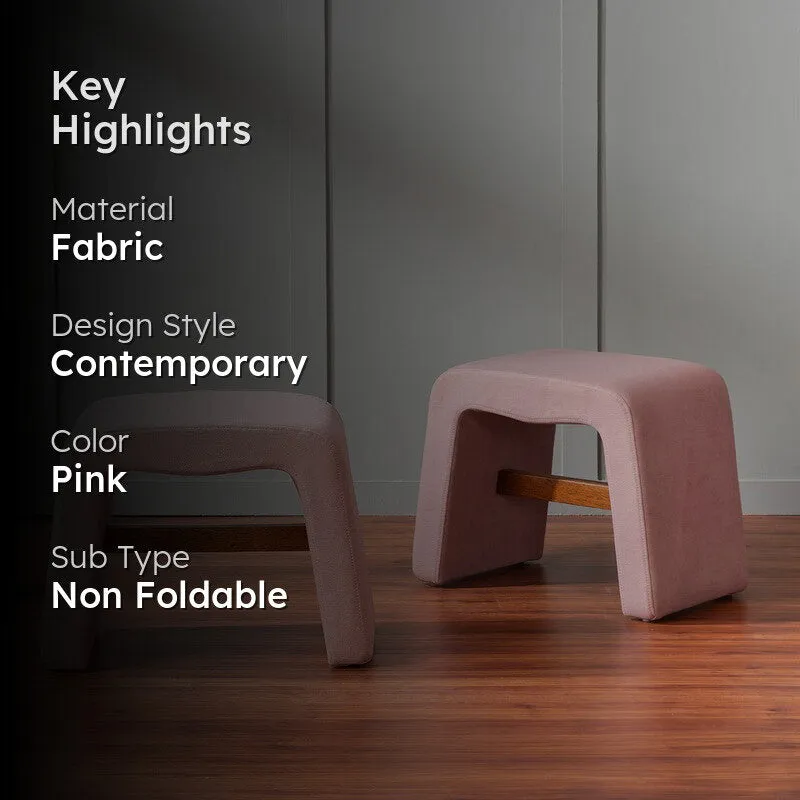 Hearth Fabric Stools (Pink) - Set of Two media 2