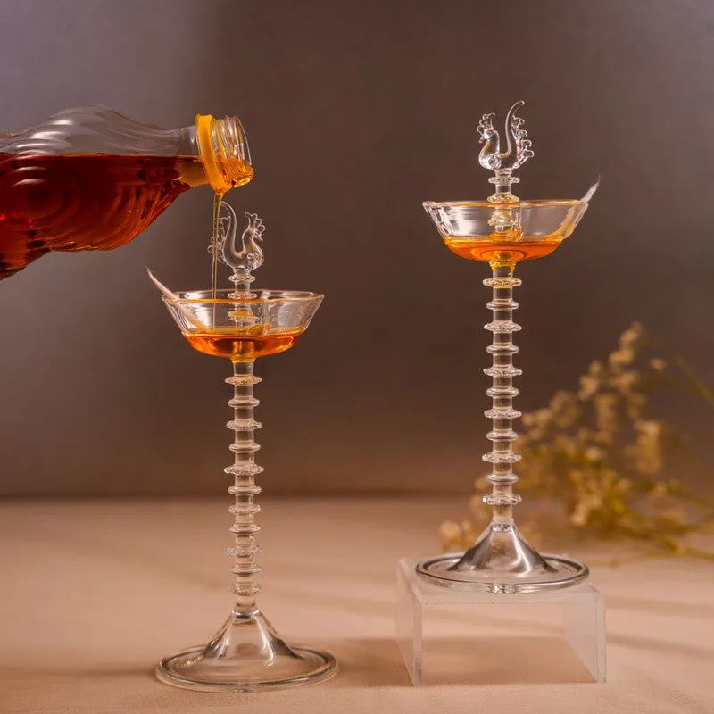 Shubhdeep Glass Diya - Set Of Two media 6