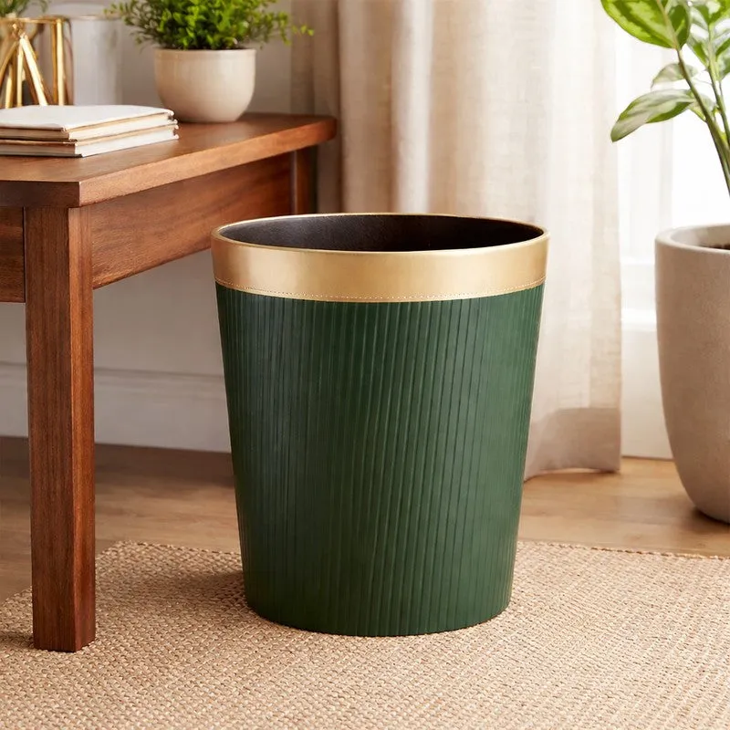 AarviDecor Moderno Faux Leather Dustbin media 1