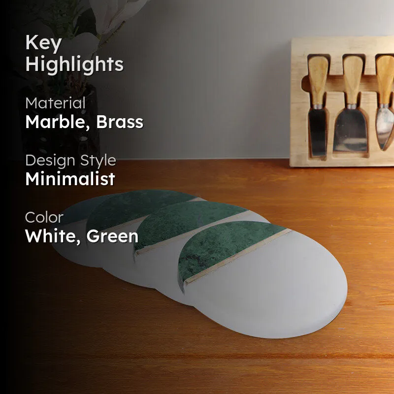 Tesoro Marble Coaster (Green) - Set Of Four media 2