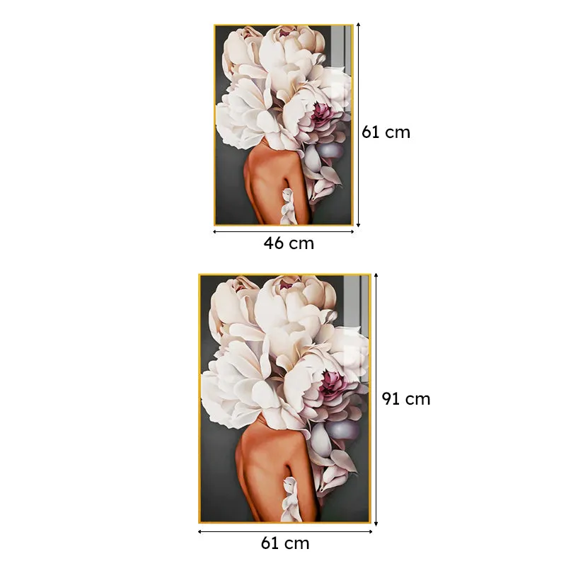 Garden Coronet Floral Canvas Wall Art With Frame - Gold media 6