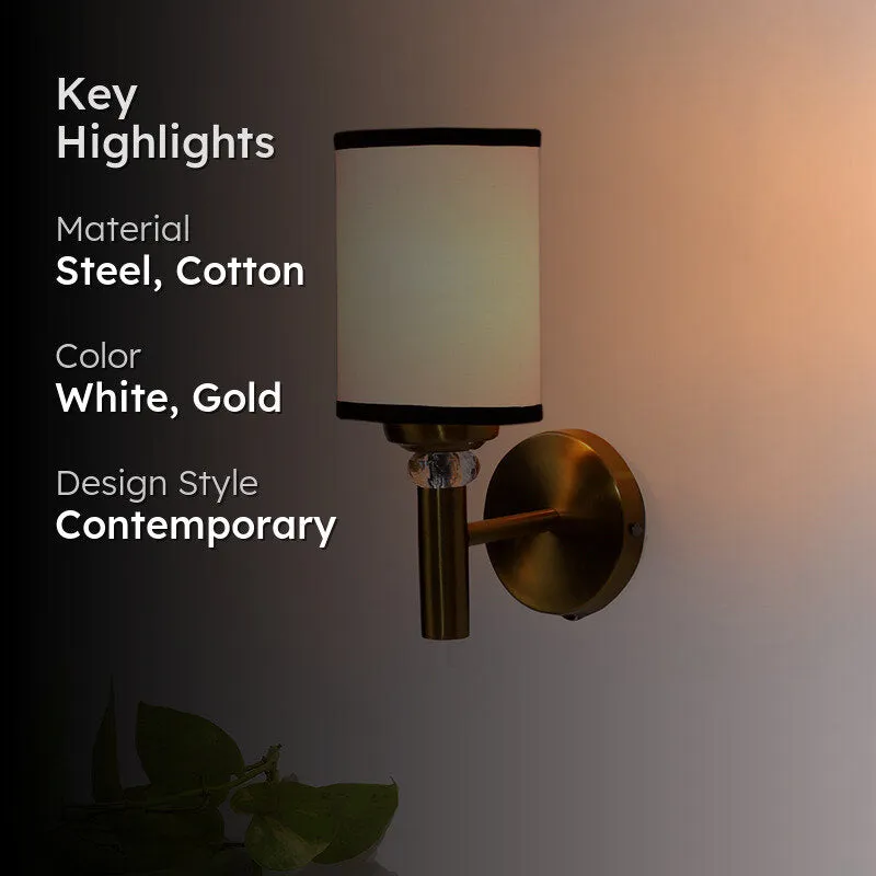 Sienna Edge Steel & Cotton Wall Lamp media 2