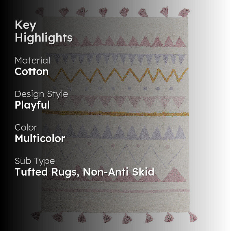 Plush Peak II Tufted Cotton Area Rug - Pink media 2