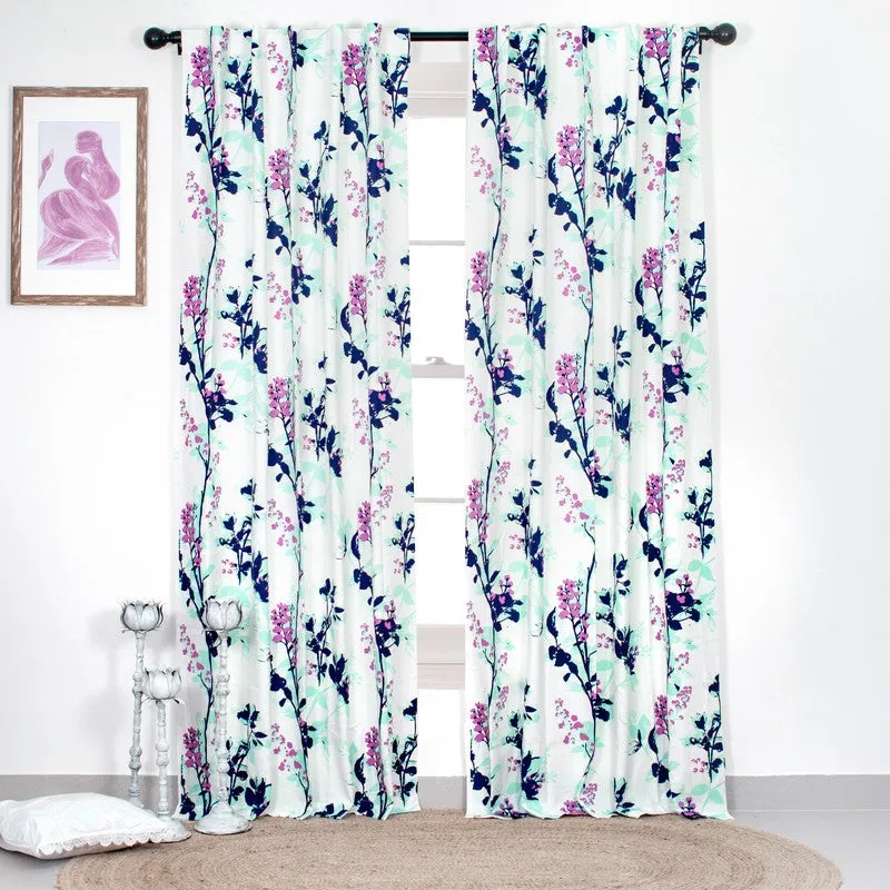 Tranquebar Home Garden Melody Cotton Curtains(Pink) - Set Of Two media 3