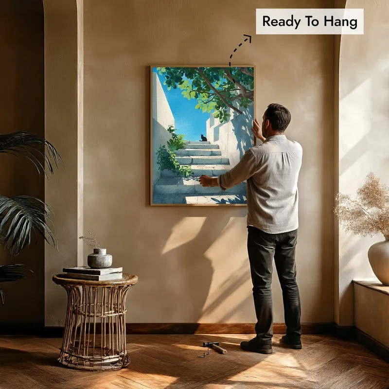 Sereno Canvas Wall Painting With Brown Frame media 8