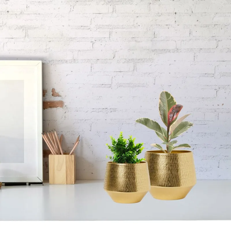 Arrota Gold Planter - Set Of Two media 5
