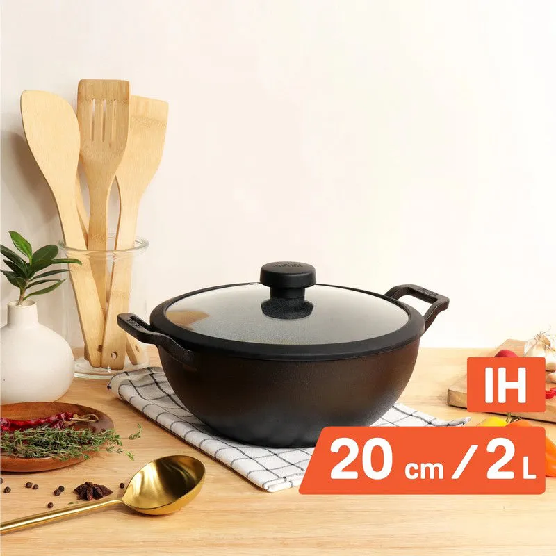 Meyer Zenvia Cast Iron Kadhai with Lid - 2000 mL media 4