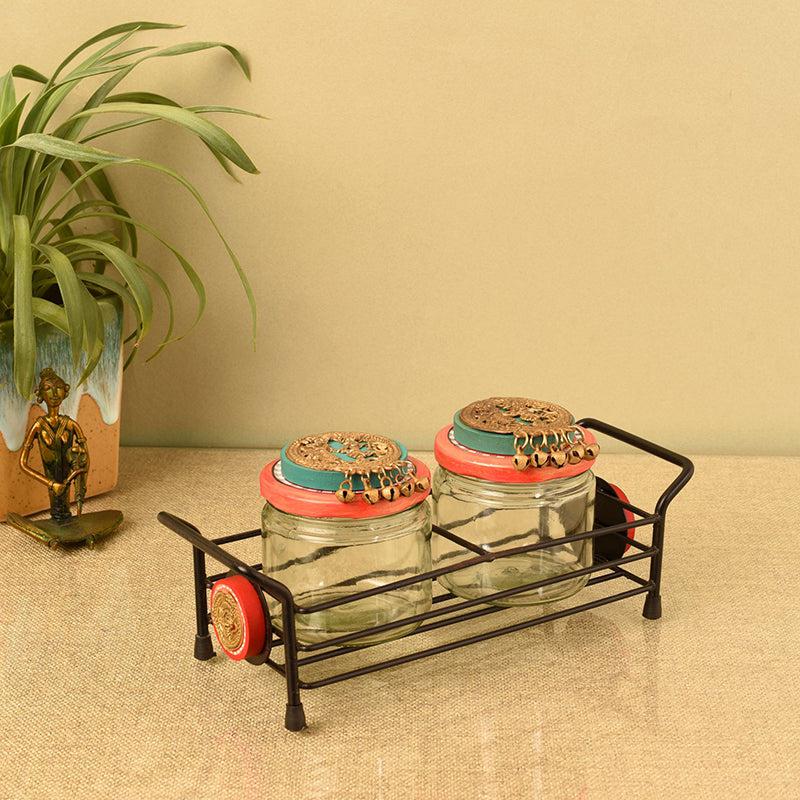 Samvad Jar Set With Tray (300 mL Each) - Three Piece Set