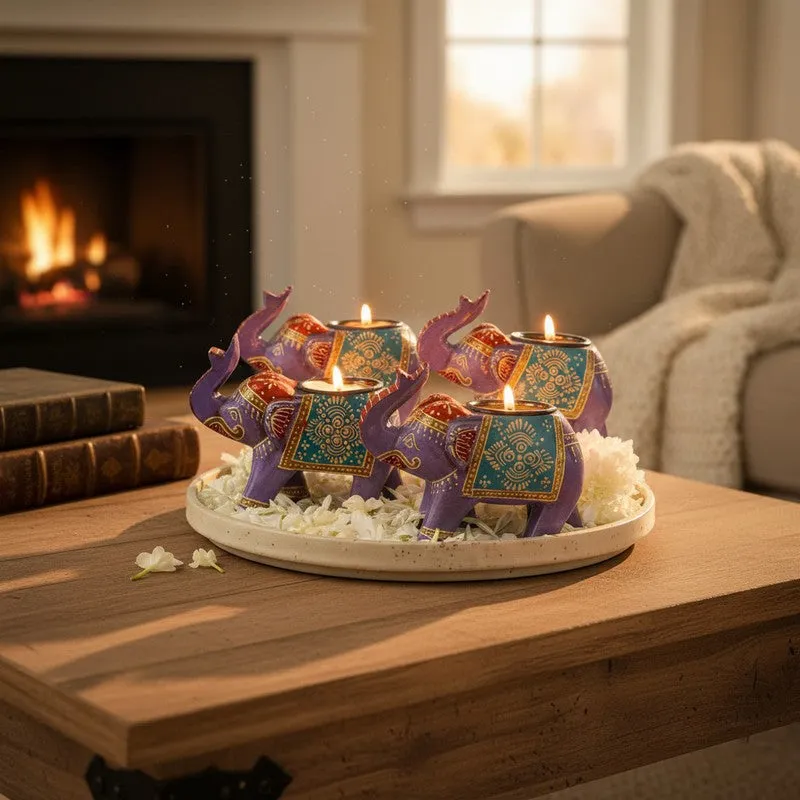 HaloForge Tea Light Candle Holder - Set Of Four media 4