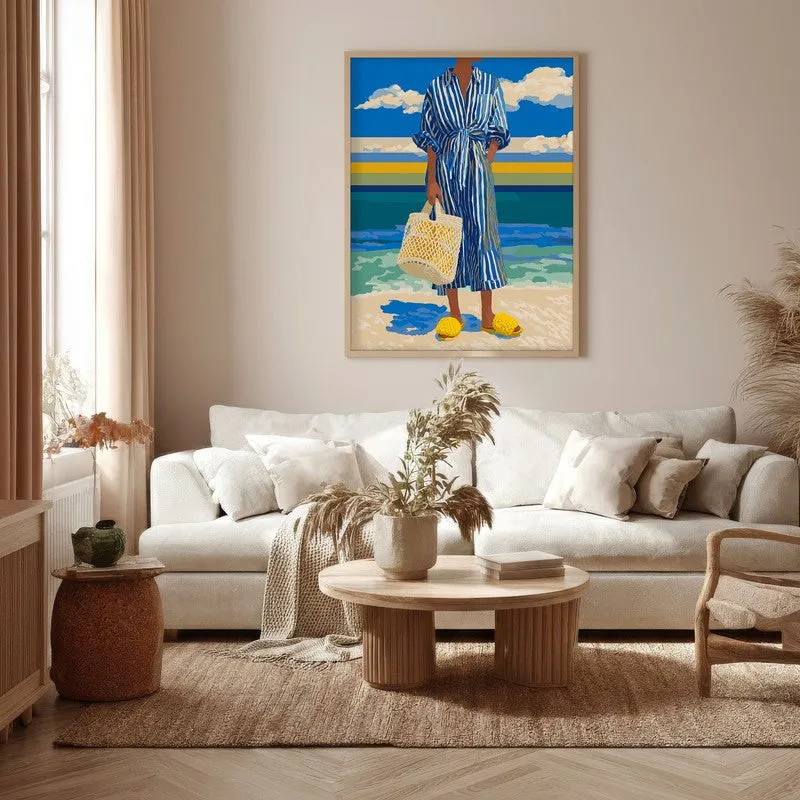 Avenel Travel Illustration Canvas Wall Painting With Brown Frame media 5