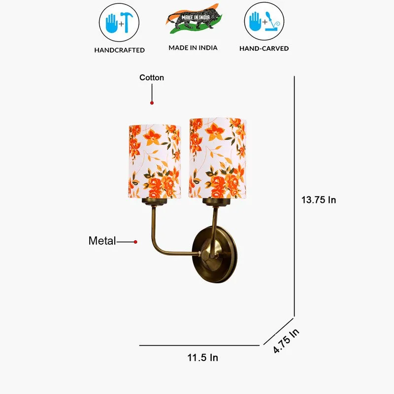Floranira Fleur Duo Metal Wall Lamp - White,Orange media 8