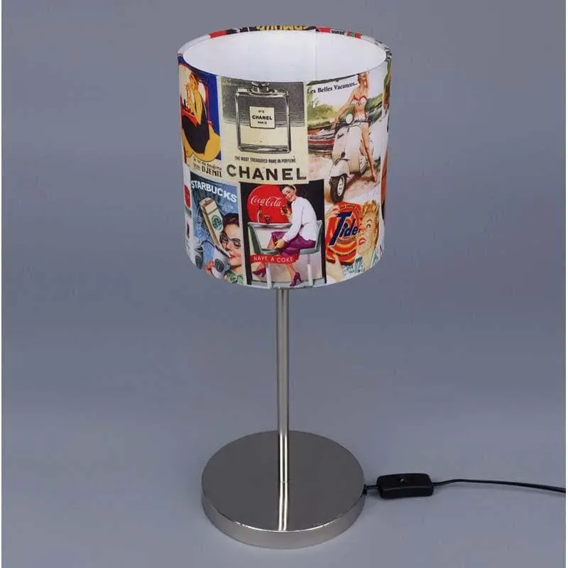 Classic Posters Fabric Table Lamp - Multicolor media 6