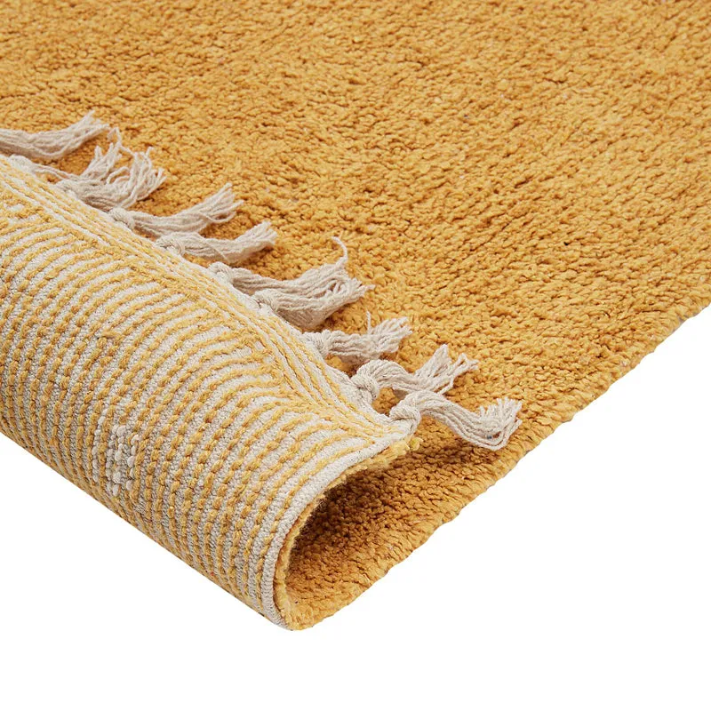 Polka Drops Tufted Cotton Area Rug - Yellow media 5