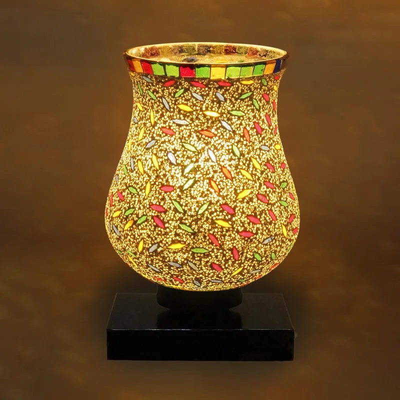 Amberyne Mosaic Glass Table Lamp - Multicolor media 8