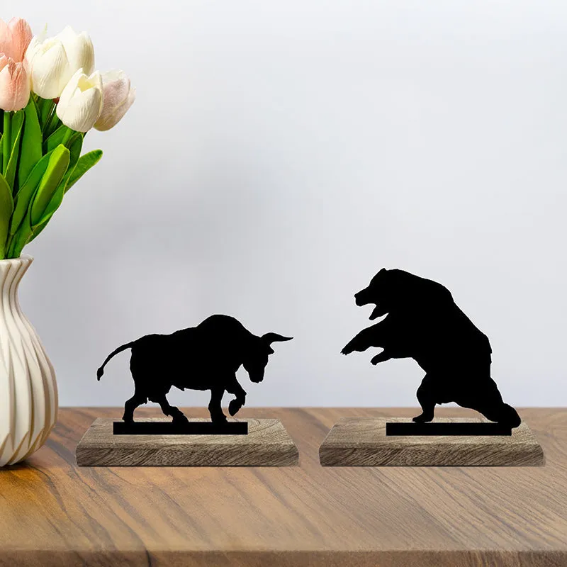 Bull and Bear Dynamics Showpiece - Set Of Two media 1