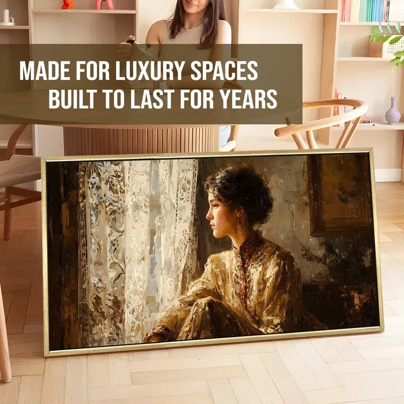 Quiet Bloom Canvas Wall Painting With Frame media 5