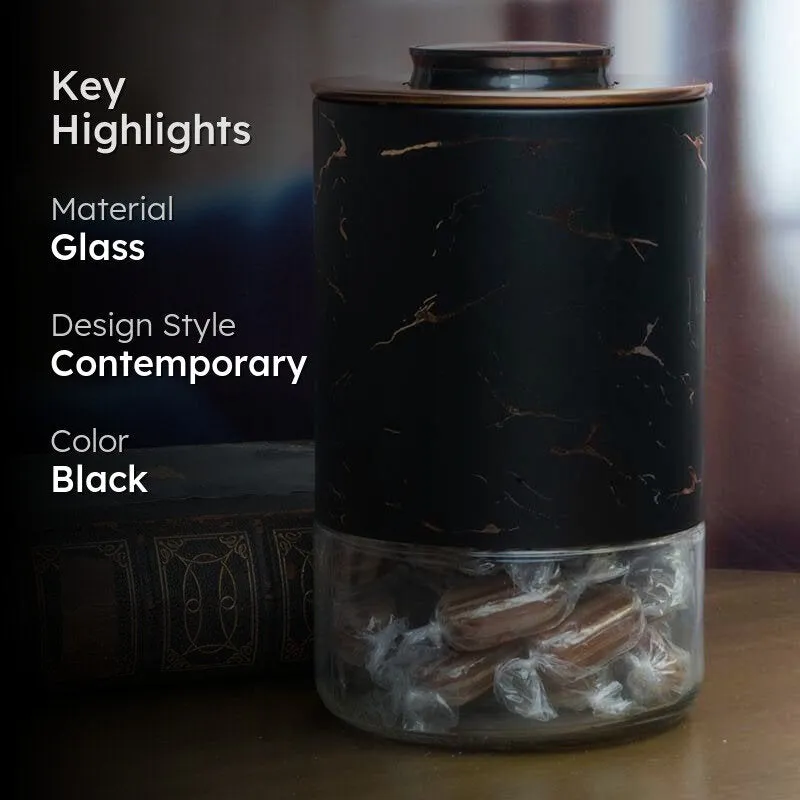 Frankie Glass Jar (Black) - 650 mL media 2