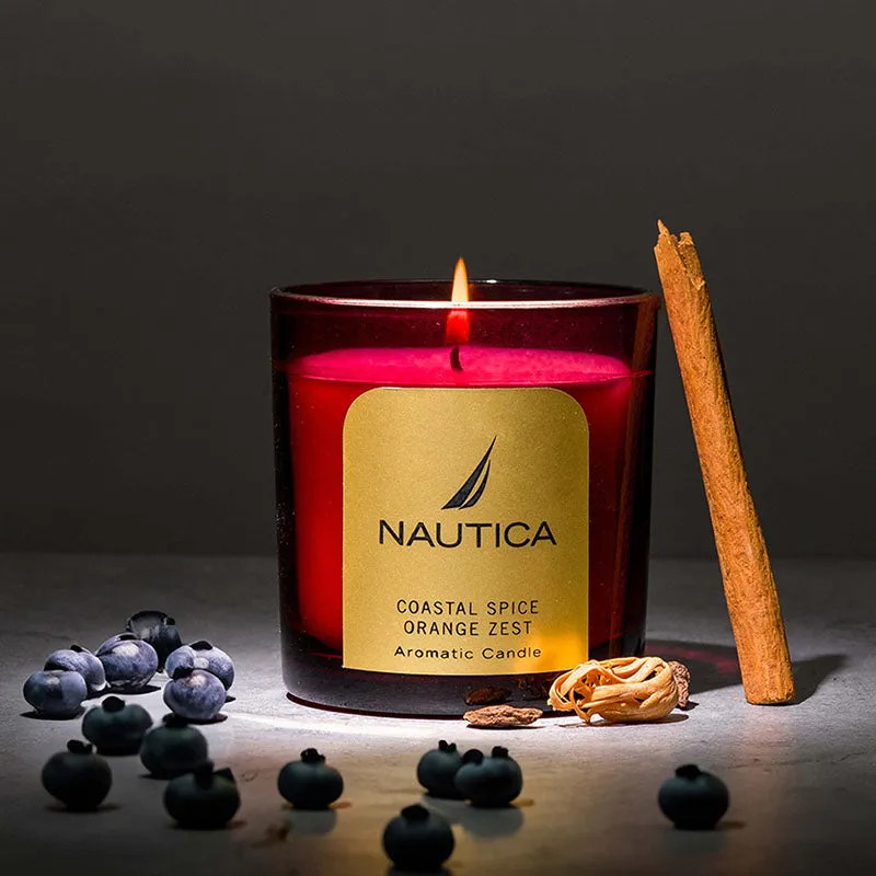 Nautica Mystic Dawn Scented Jar Candle - Coastal Spice & Orange Zest media 5