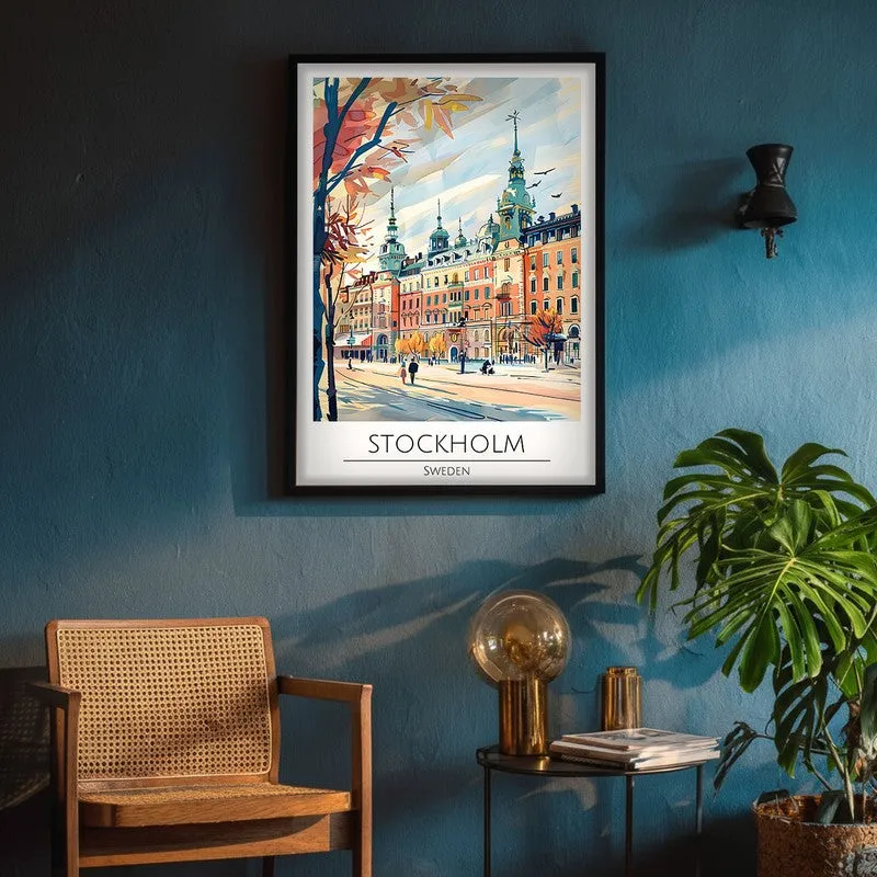 Vintage Stockholm Framed Canvas Wall Painting media 4