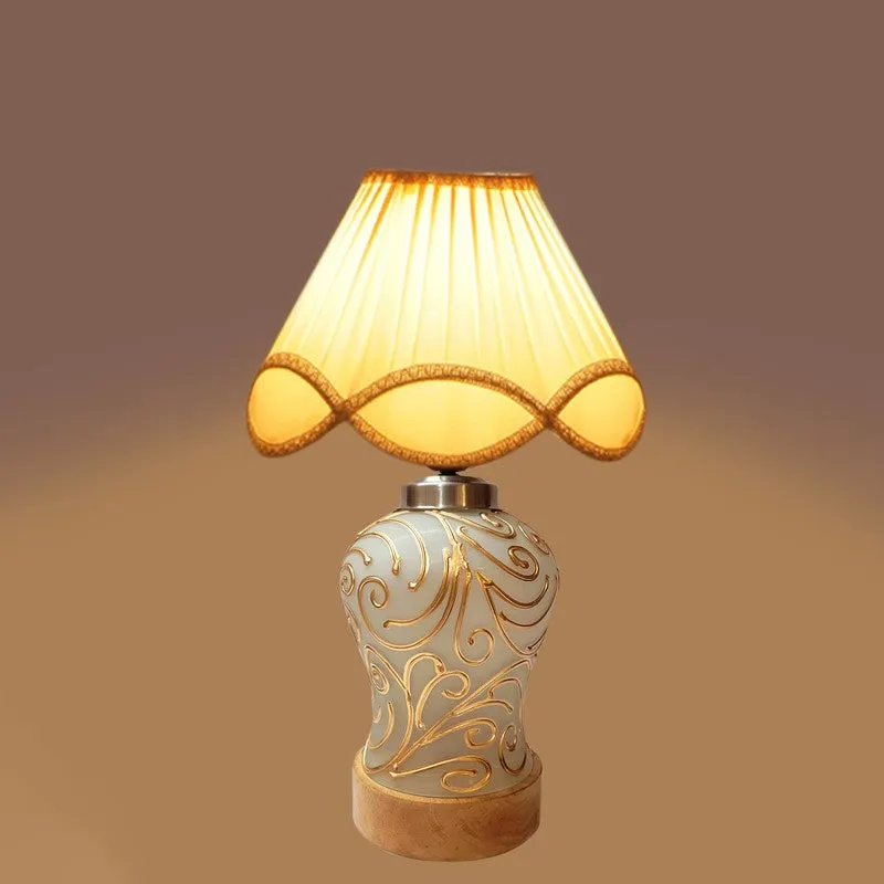 Lumithra Arc Wooden Table Lamp - OffWhite media 5