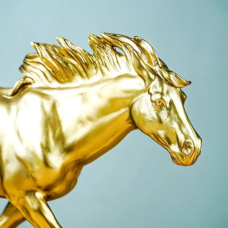 Running Horse Figurine Showpieces - Gold media 7