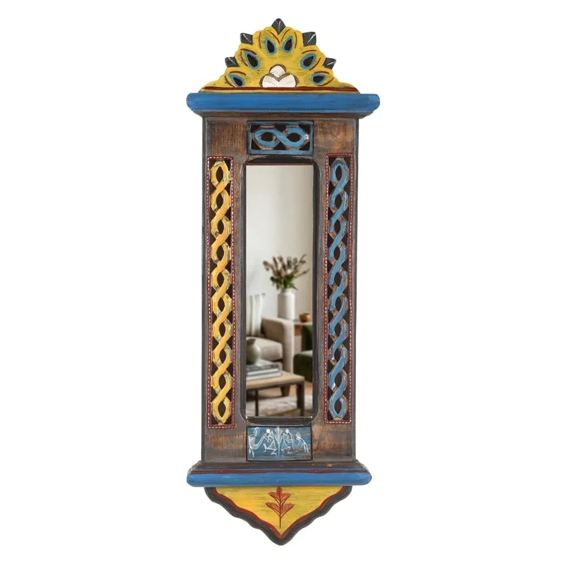 Raamya  Handcrafted Rectangle Jharokha Mirror - 9