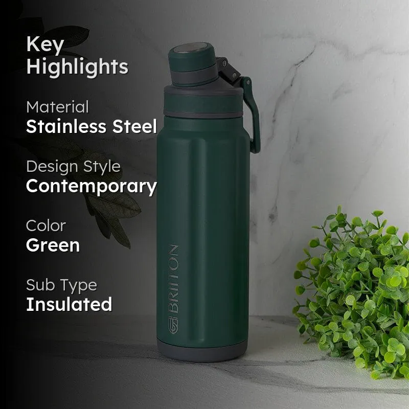 Aqua Alchemy Hot & Cold Thermos Water Bottle (Green) - 850 mL media 2