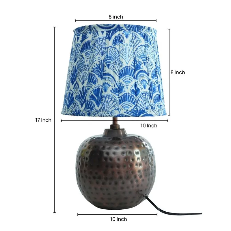 Indigo Tide Metal Base Cotton Table Lamp - Blue media 5