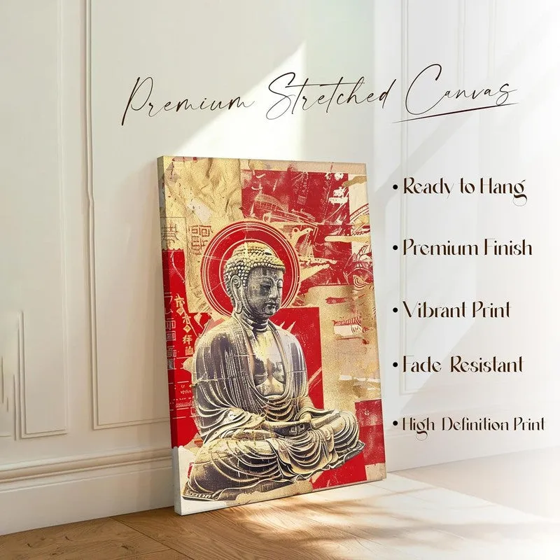 Crimson Buddha Wall Art Without Frame media 5