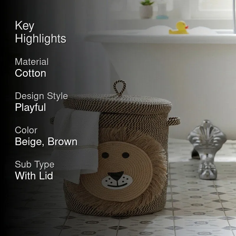 Kings Den Cotton Storage Basket - Beige media 2