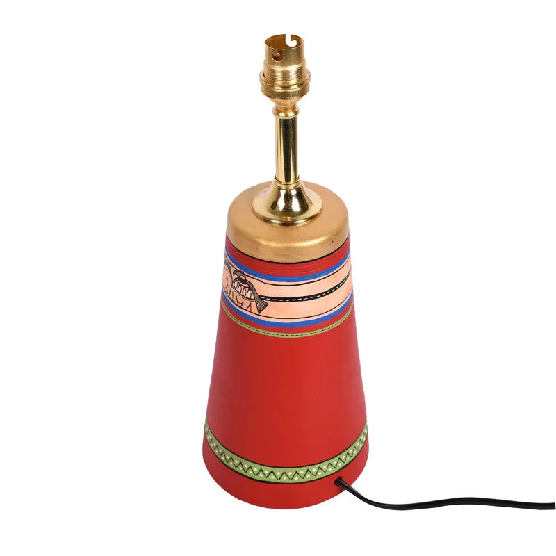 Janvi Handcrafted Terracotta Table Lamp - Multicolor media 6
