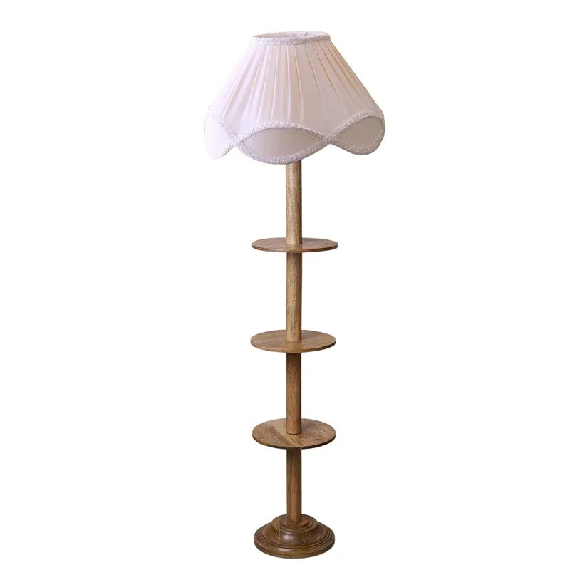 FloraPrism Wooden Floor Lamp - White media 5