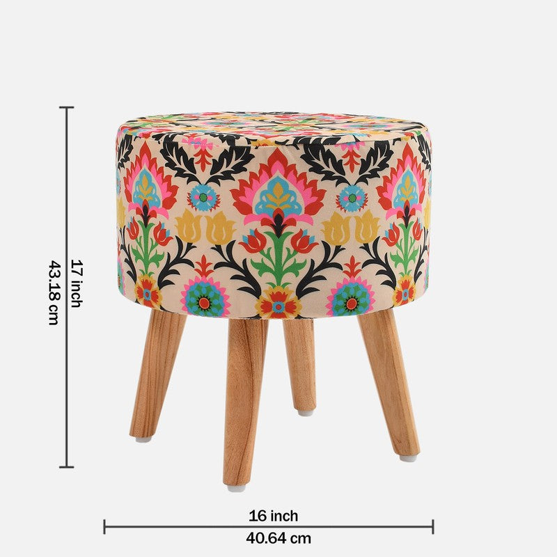 Avira Ethnic Velvet Ottoman - Multicolor media 7