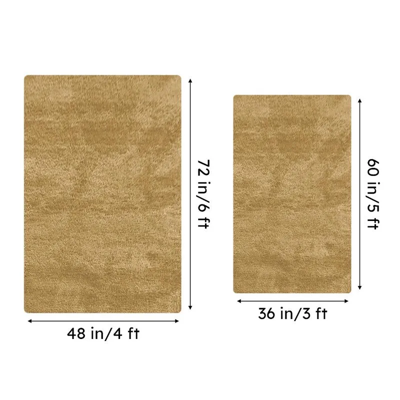 Nuo Luxe Micro Fiber Area Rug - Dull Gold media 8
