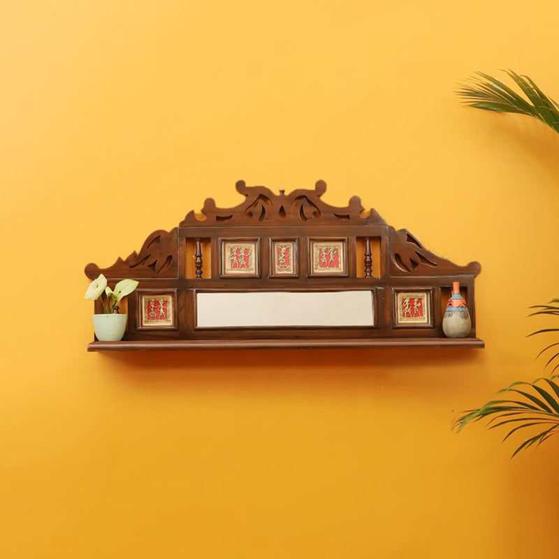 Alia Teak Wood Shelve