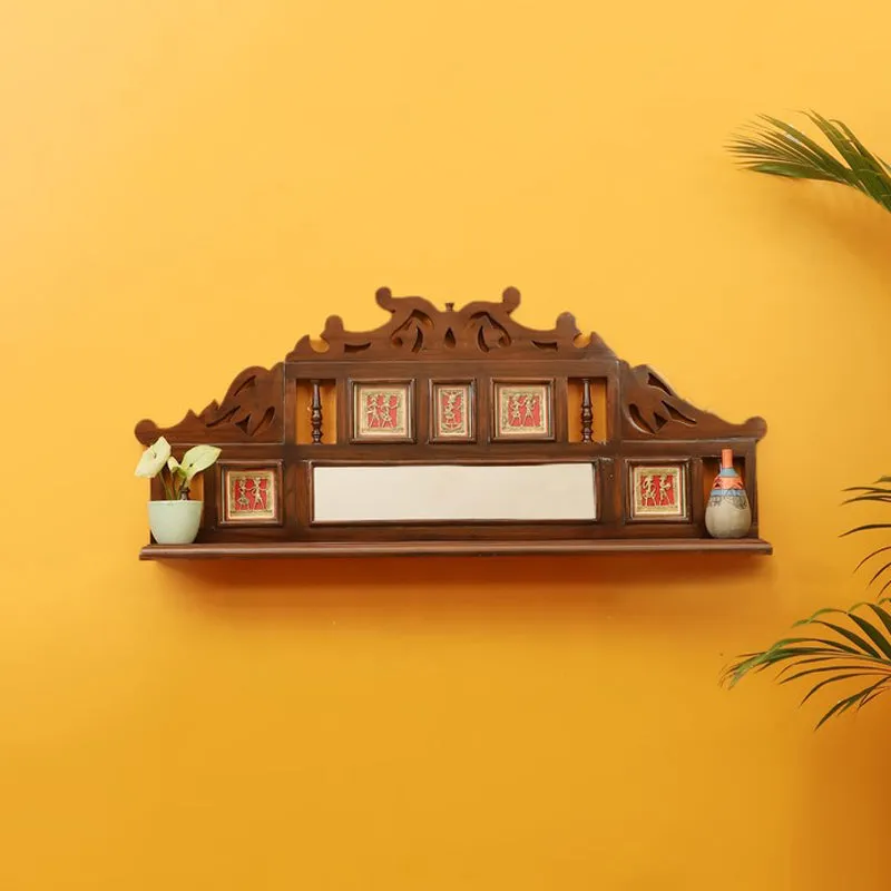 Alia Teak Wood Shelve media 1