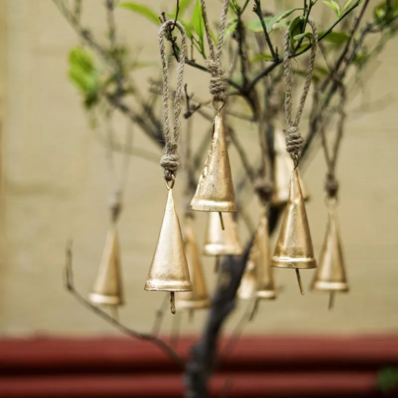 Conical Metal Hanging Bell - Set Of Ten - 3