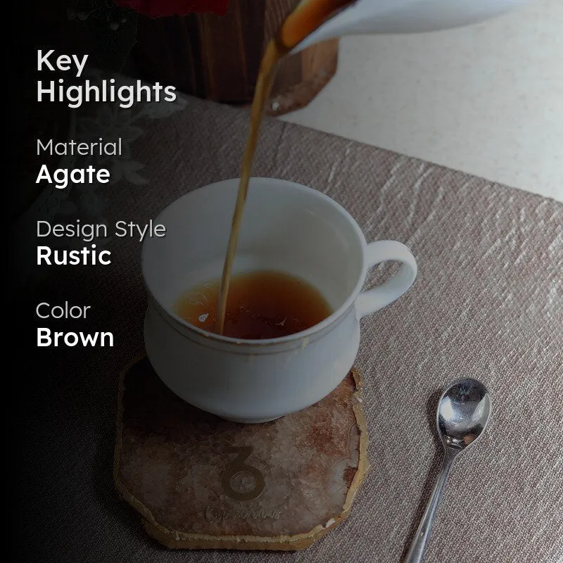 Capricon Agate Coaster - Brown media 2