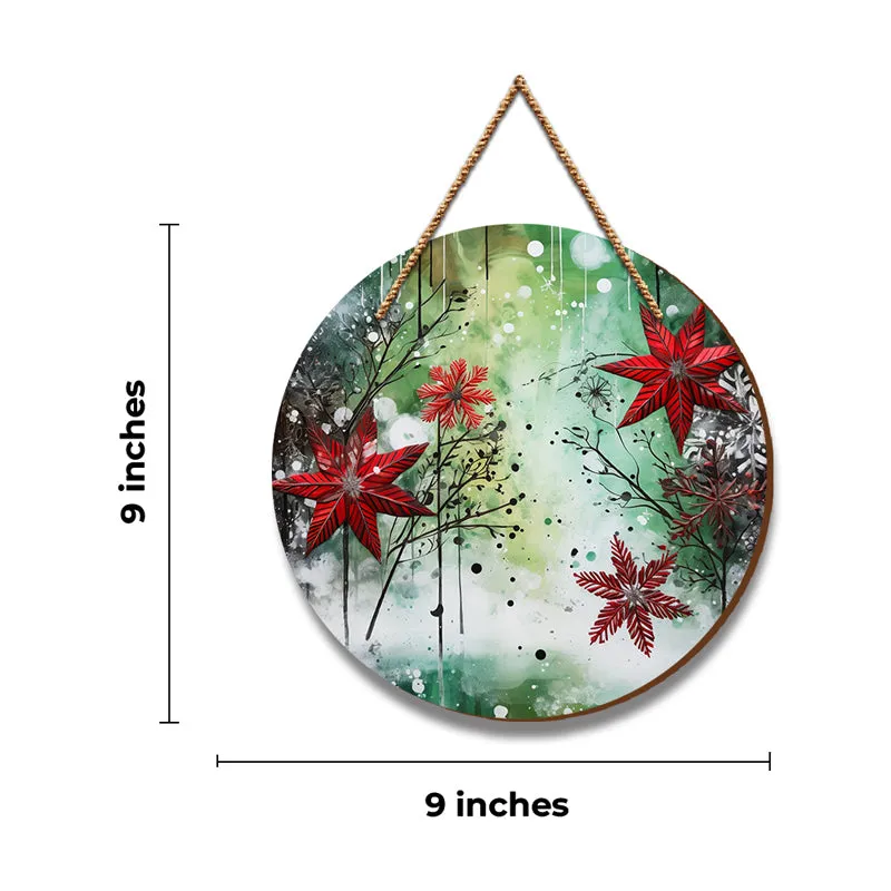 Festive Frost Christmas Wood MDF Wall Hanging media 5