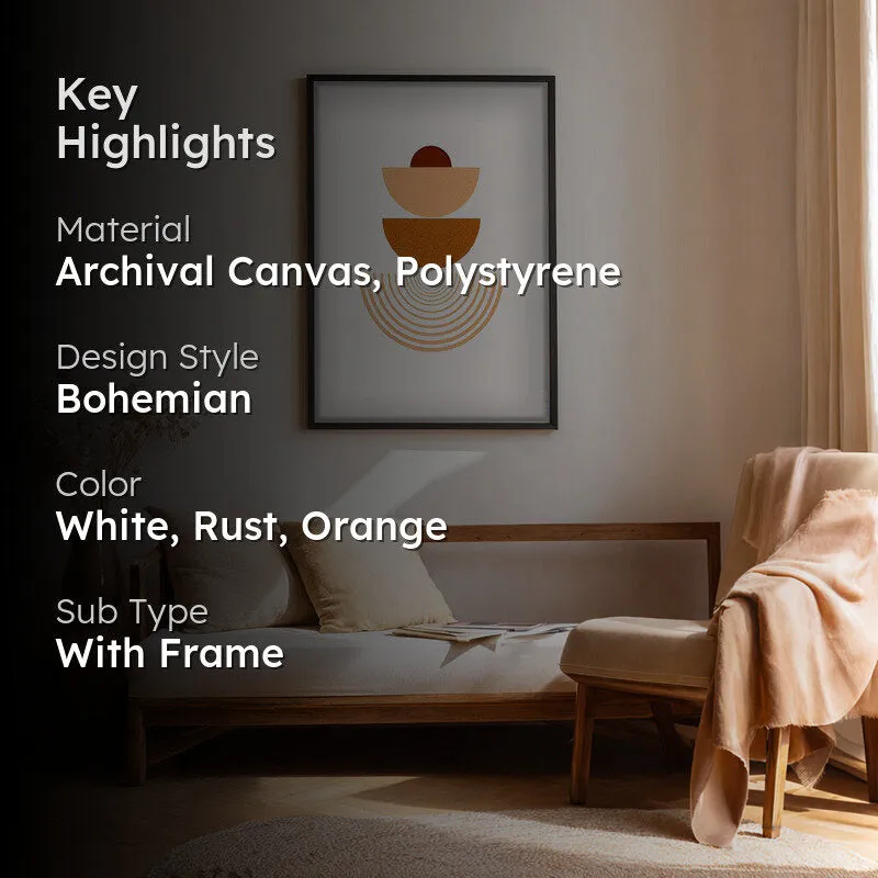 Stacked Serenity Canvas Wall Painting With Black Frame media 2