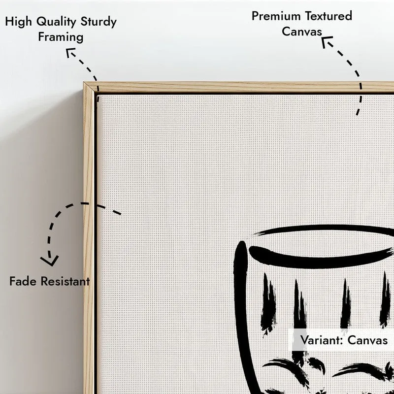 Still Sip Canvas Wall Painting With Brown Frame media 7