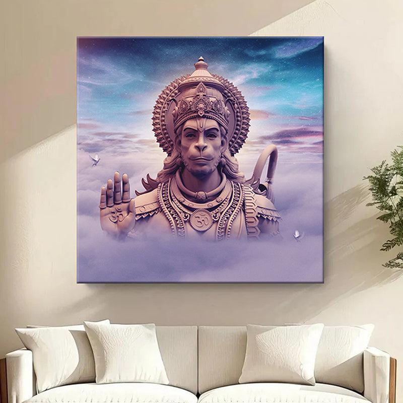Divine Meditation of Hanuman Wall Painting