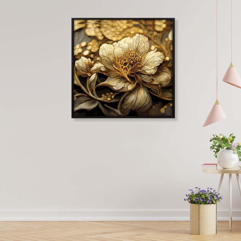Golden Gaze Canvas Wall Painting