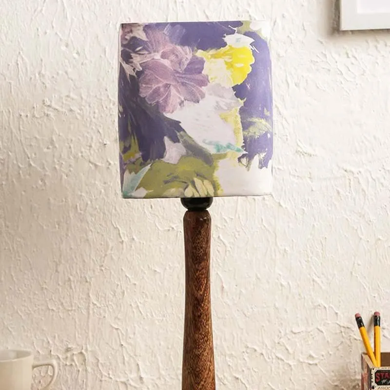 Floral Art Fabric Table Lamp - Multicolor media 3