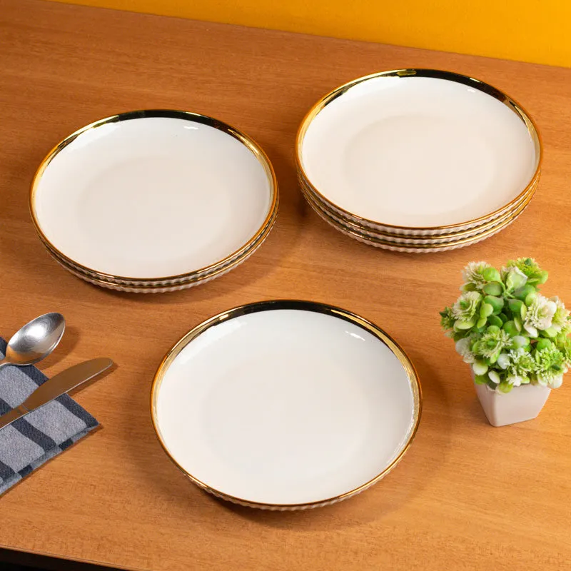 Golden Rim Quarter Plate - Set Of Two media 4