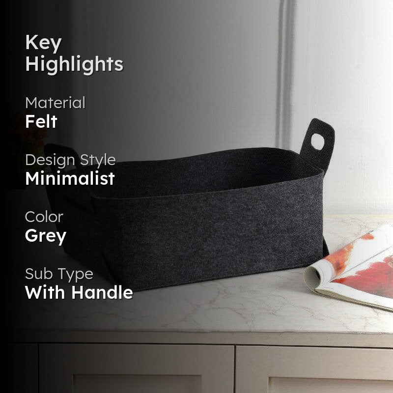 Poeisa Felt Storage Basket media 2